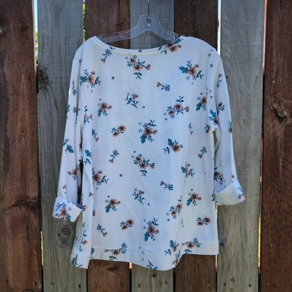 Croft & Barrow casual floral top cottagecore feminine - Picture 3 of 3